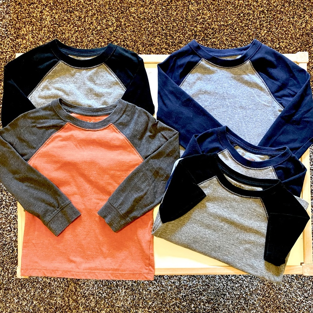 Cat & Jack Jersey Knit Tops 5-Pc Bundle Toddler Boys (3T)